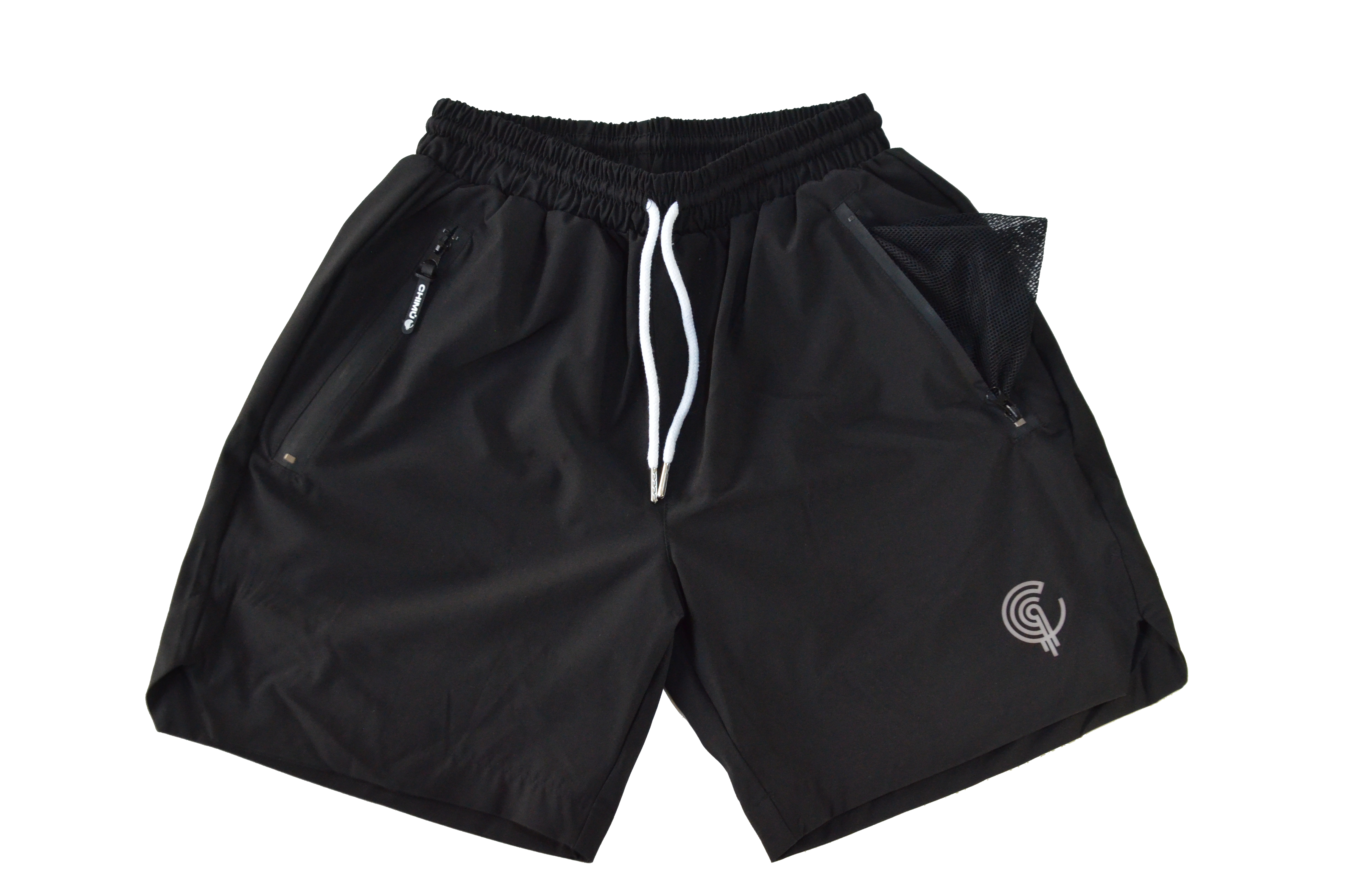 Chimu Daily Black quick-dry activewear shorts product shot