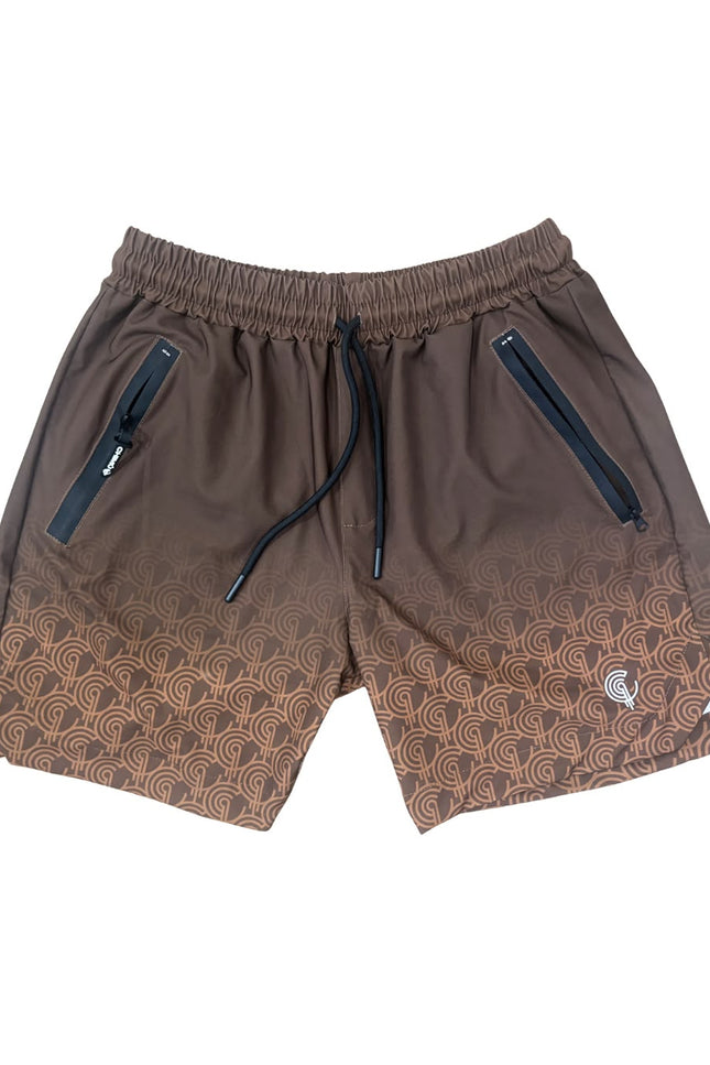 Chimú Cafe quick-dry activewear shorts in espresso brown