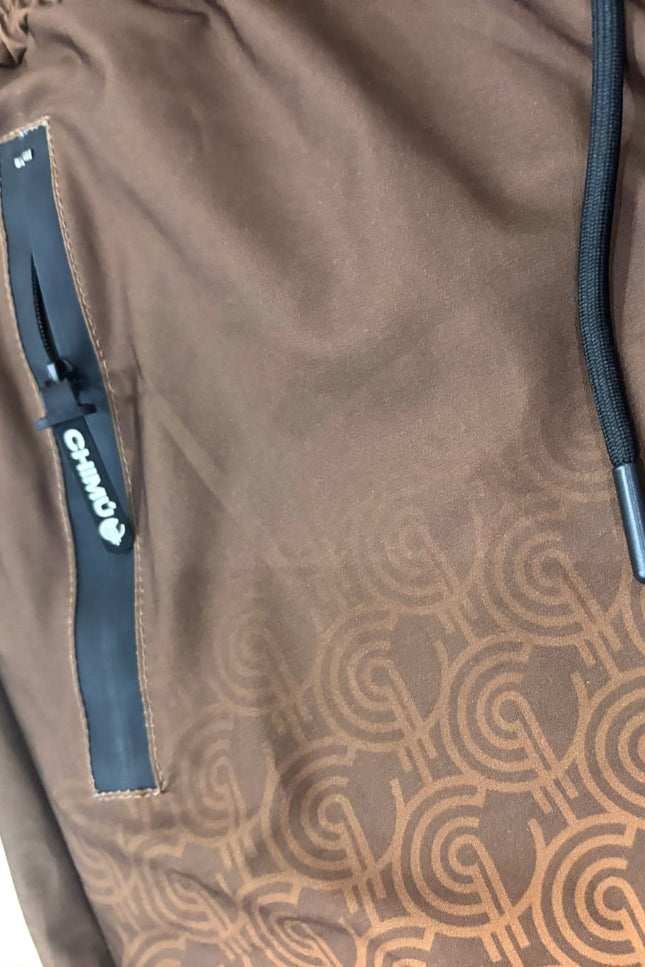 Chimú Cafe quick-dry activewear shorts in espresso brown